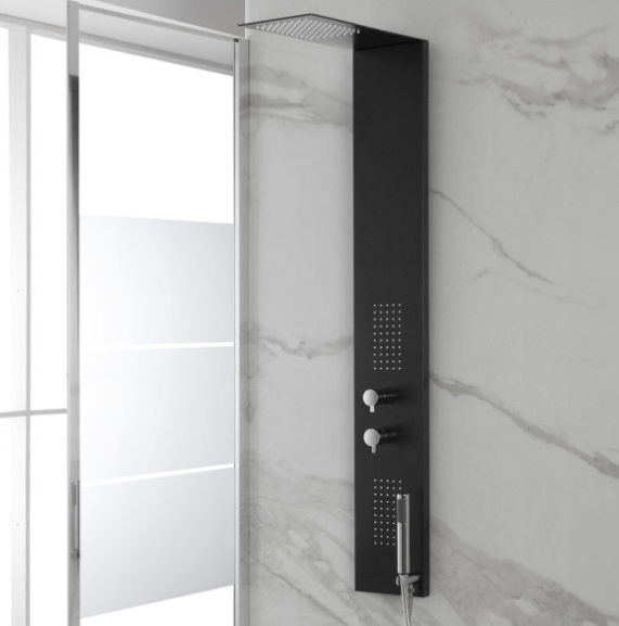 COLONNA DOCCIA SLIM NERA
