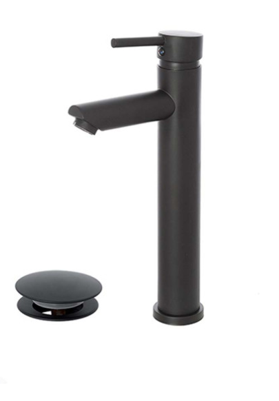 Miscelatore monocomando lavabo alto serie York NERO