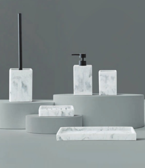 kit 4 pezzi effetto marmo
