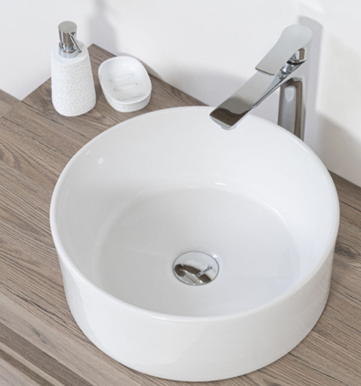 Lavabo da appoggio in ceramica tondo D.40 - immagine 2