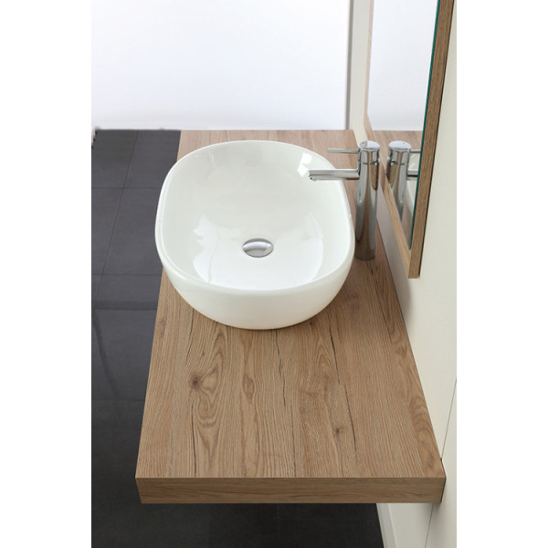 COMPOSIZIONE BAGNO COMPLETA CON TOP IN LEGNO - immagine 2